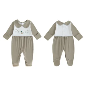 Adorable Infant Winter Hooded Romper