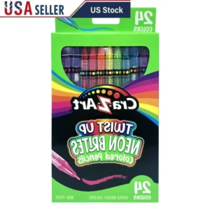 Neon Twist Up Colored Pencils 24 Count