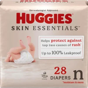 Newborn Diapers, Skin Essentials Baby Diapers 28 Count