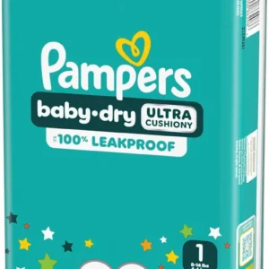 Disposable Diapers - Baby Dry - Size 1, 44 Count