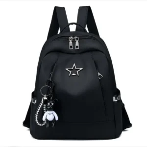 Oxford Canvas Star Print Stylish Backpack